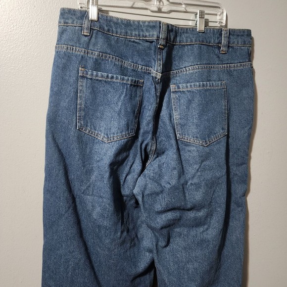 Long Tail Sally Tall Long Wide Leg High Rise Buttonfly Jeans Size 16 - Picture 4 of 7